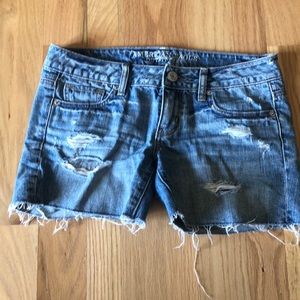 American Eagle distressed jean shorts